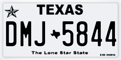 TX license plate DMJ5844