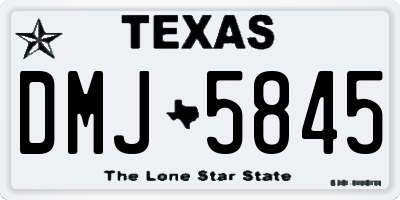 TX license plate DMJ5845