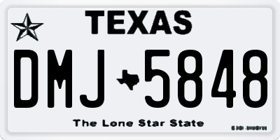 TX license plate DMJ5848