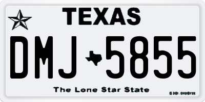 TX license plate DMJ5855