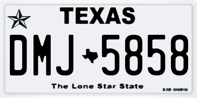 TX license plate DMJ5858