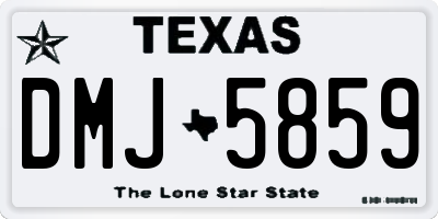 TX license plate DMJ5859