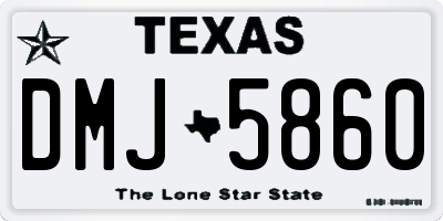TX license plate DMJ5860
