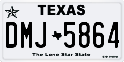 TX license plate DMJ5864