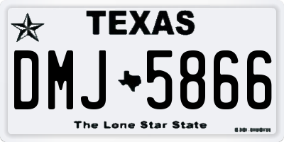 TX license plate DMJ5866