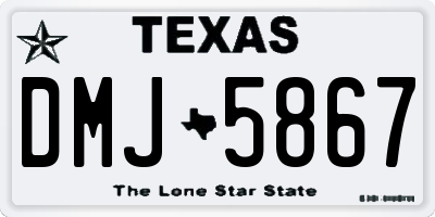 TX license plate DMJ5867