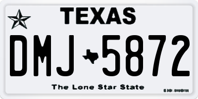 TX license plate DMJ5872