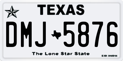 TX license plate DMJ5876