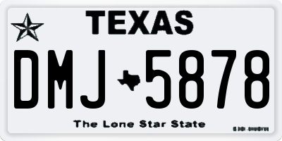 TX license plate DMJ5878