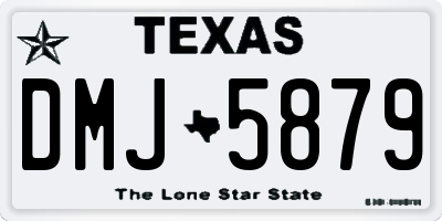 TX license plate DMJ5879
