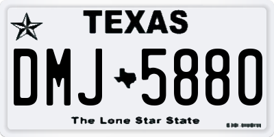 TX license plate DMJ5880