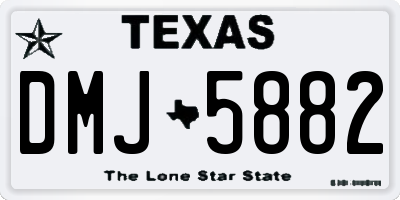 TX license plate DMJ5882