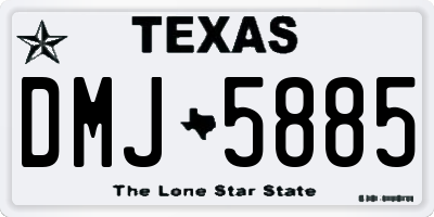 TX license plate DMJ5885