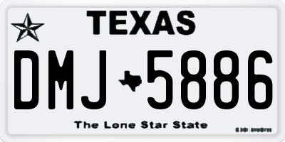 TX license plate DMJ5886