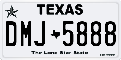 TX license plate DMJ5888