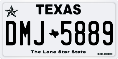 TX license plate DMJ5889