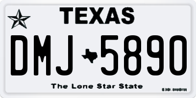 TX license plate DMJ5890