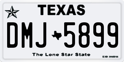 TX license plate DMJ5899