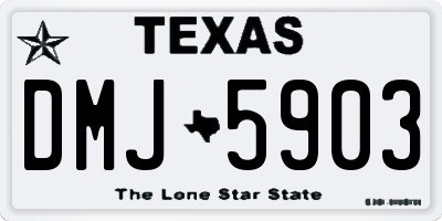 TX license plate DMJ5903