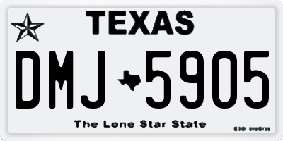 TX license plate DMJ5905