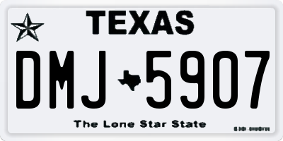 TX license plate DMJ5907