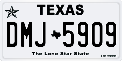TX license plate DMJ5909