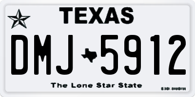 TX license plate DMJ5912