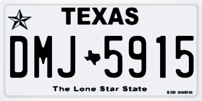 TX license plate DMJ5915