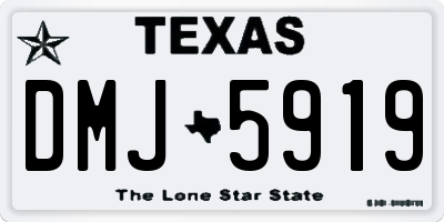 TX license plate DMJ5919
