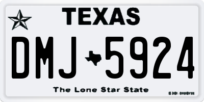 TX license plate DMJ5924