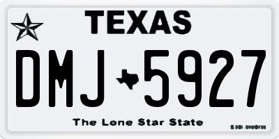 TX license plate DMJ5927