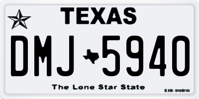 TX license plate DMJ5940