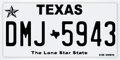 TX license plate DMJ5943