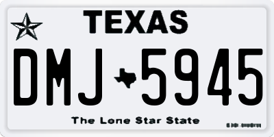 TX license plate DMJ5945