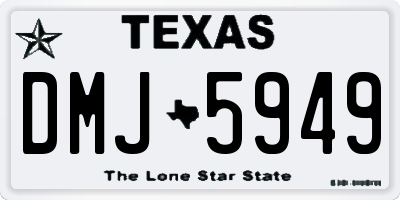 TX license plate DMJ5949