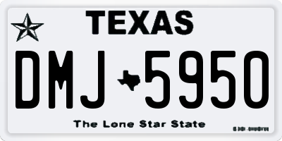 TX license plate DMJ5950