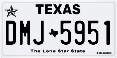 TX license plate DMJ5951