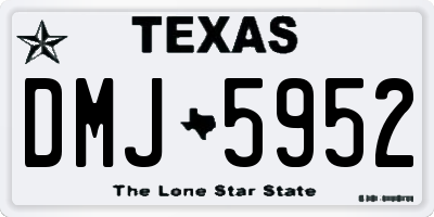 TX license plate DMJ5952