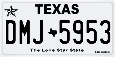 TX license plate DMJ5953