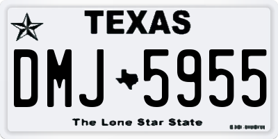 TX license plate DMJ5955