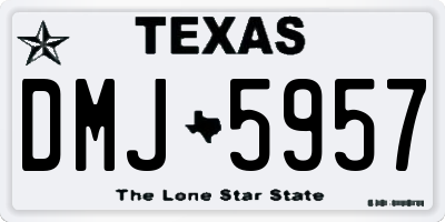 TX license plate DMJ5957