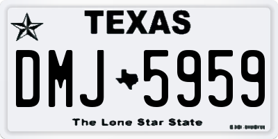 TX license plate DMJ5959