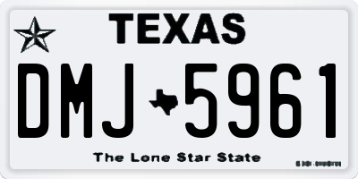 TX license plate DMJ5961