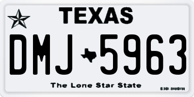 TX license plate DMJ5963