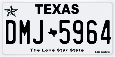 TX license plate DMJ5964