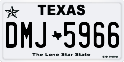 TX license plate DMJ5966
