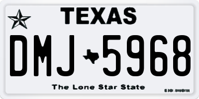 TX license plate DMJ5968