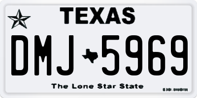 TX license plate DMJ5969