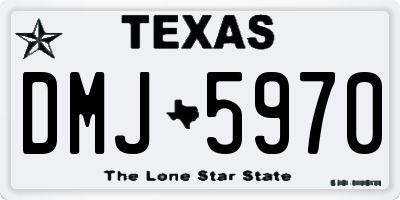 TX license plate DMJ5970