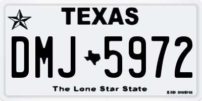 TX license plate DMJ5972